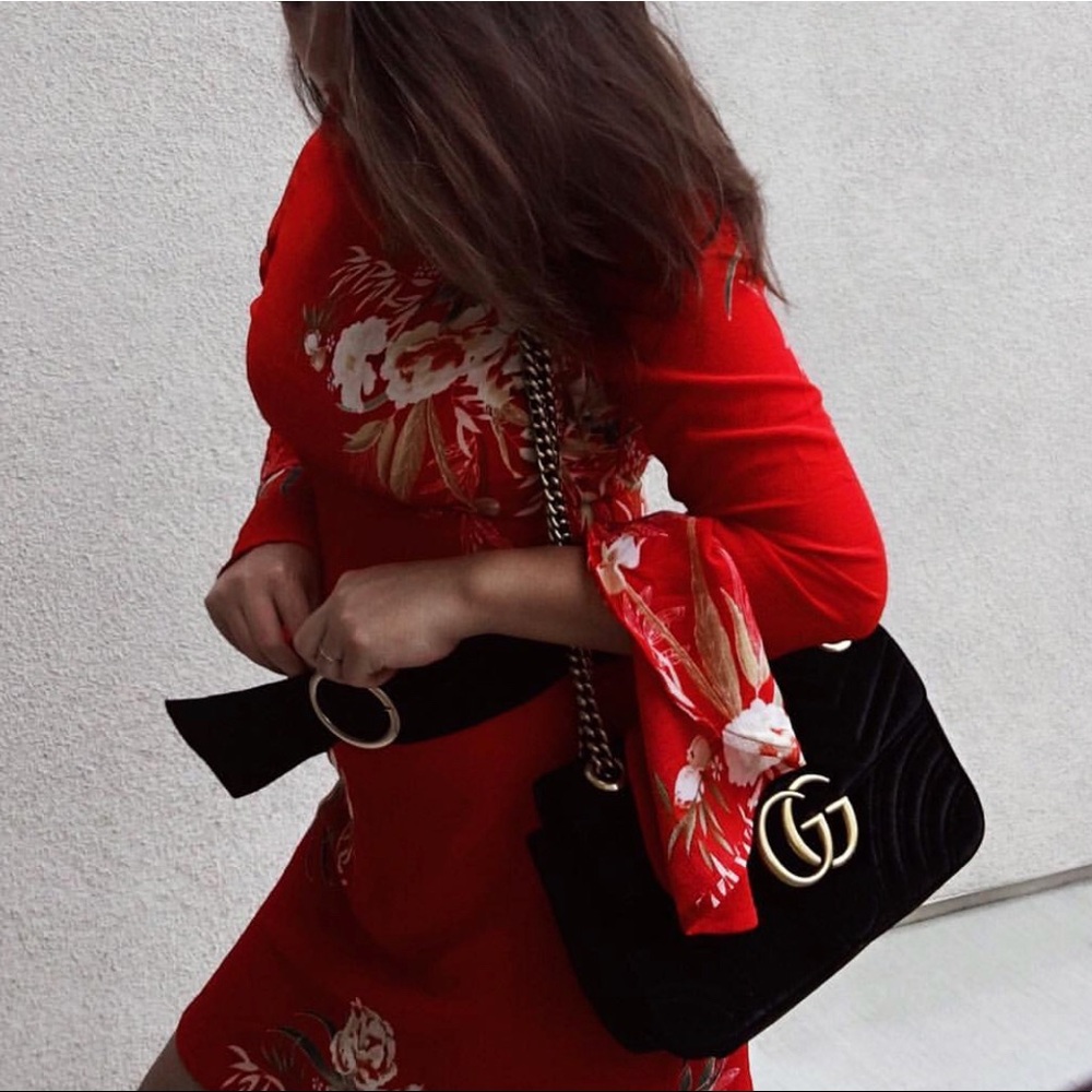 Beautiful Red Dress / Asian / Japanese Pattern